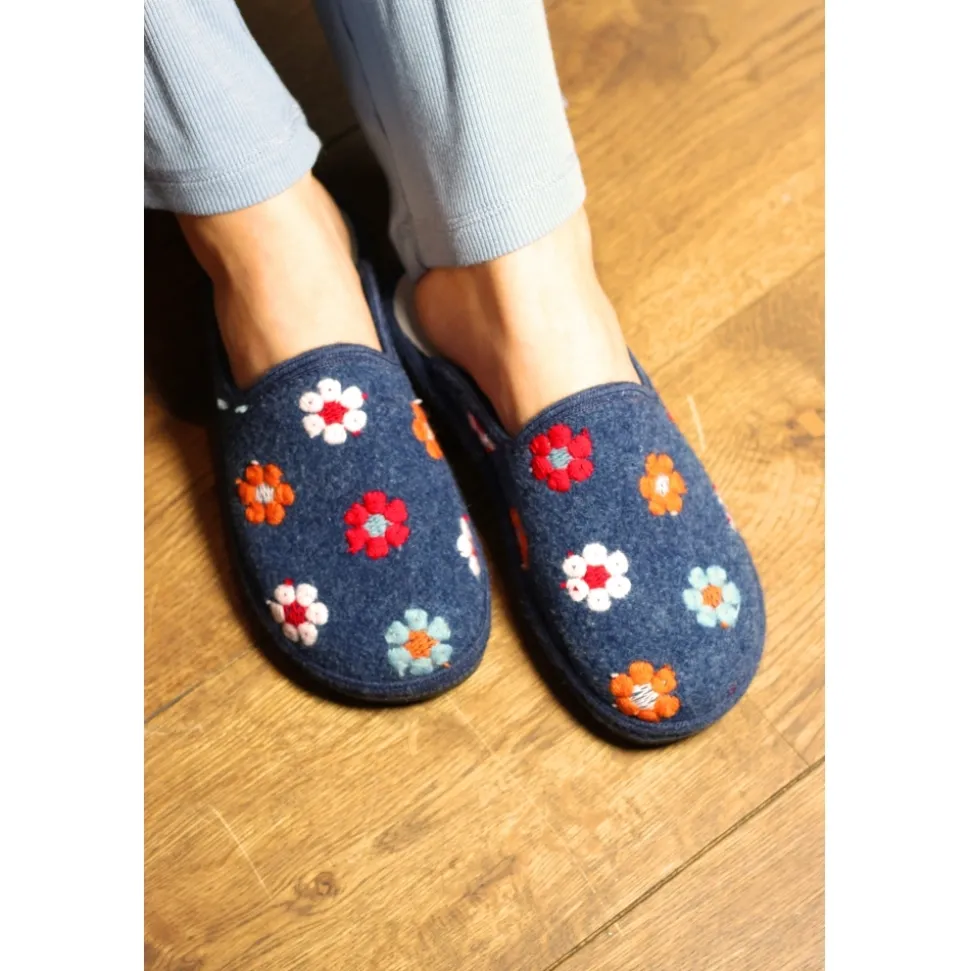 Lunar Shoes Hausschuh | Pantoletten*Anther Blauer Pantoffel