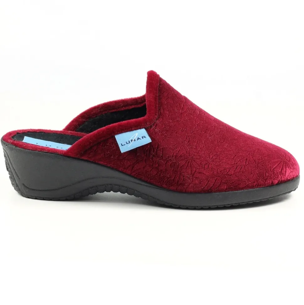 Lunar Shoes Hausschuh | Pantoletten*Audrey Burgunderroter Pantoffel