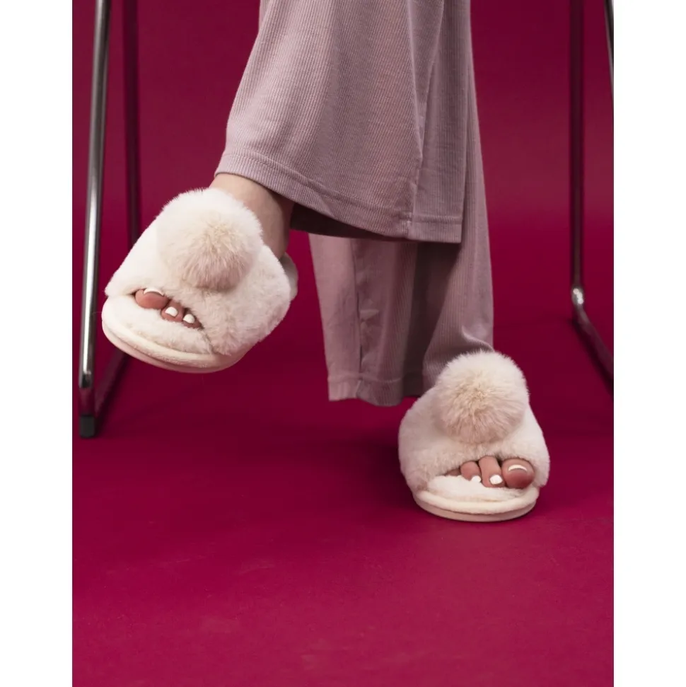 Lunar Shoes Hausschuhe In Geschenkbox | Hausschuh*Beige Pantoffel Cara