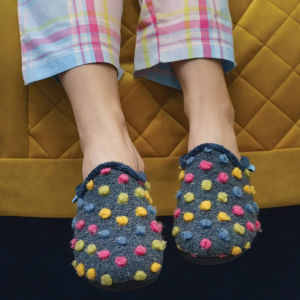 Lunar Shoes Hausschuh | Pantoletten*Blauer Pantoffel Von Montreal