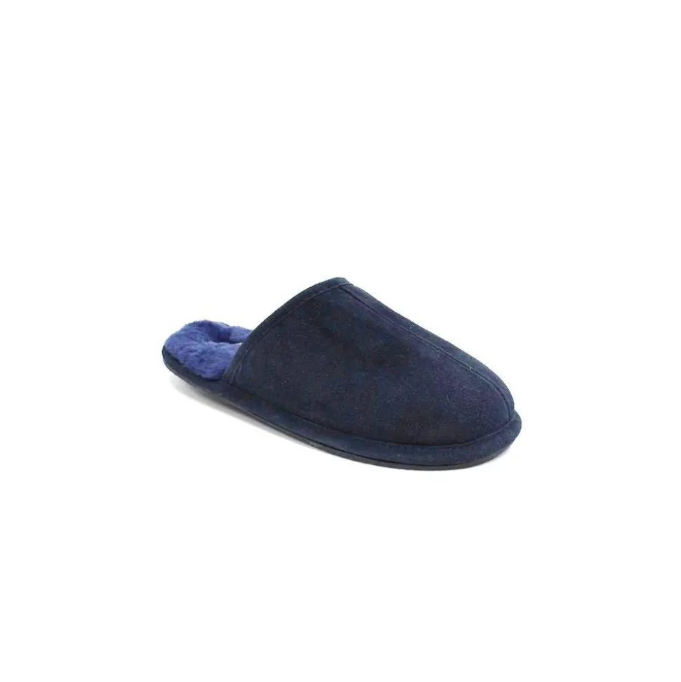 Herren Lunar Shoes Herren Hausschuhe*Blauer Slipper aus weichem Leder von Kendrick