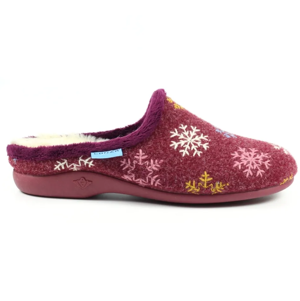 Lunar Shoes Hausschuh | Pantoletten*Burgunderrote Pantoletten Von Juniper