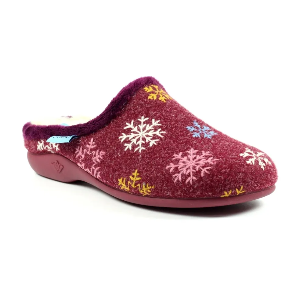Lunar Shoes Hausschuh | Pantoletten*Burgunderrote Pantoletten Von Juniper
