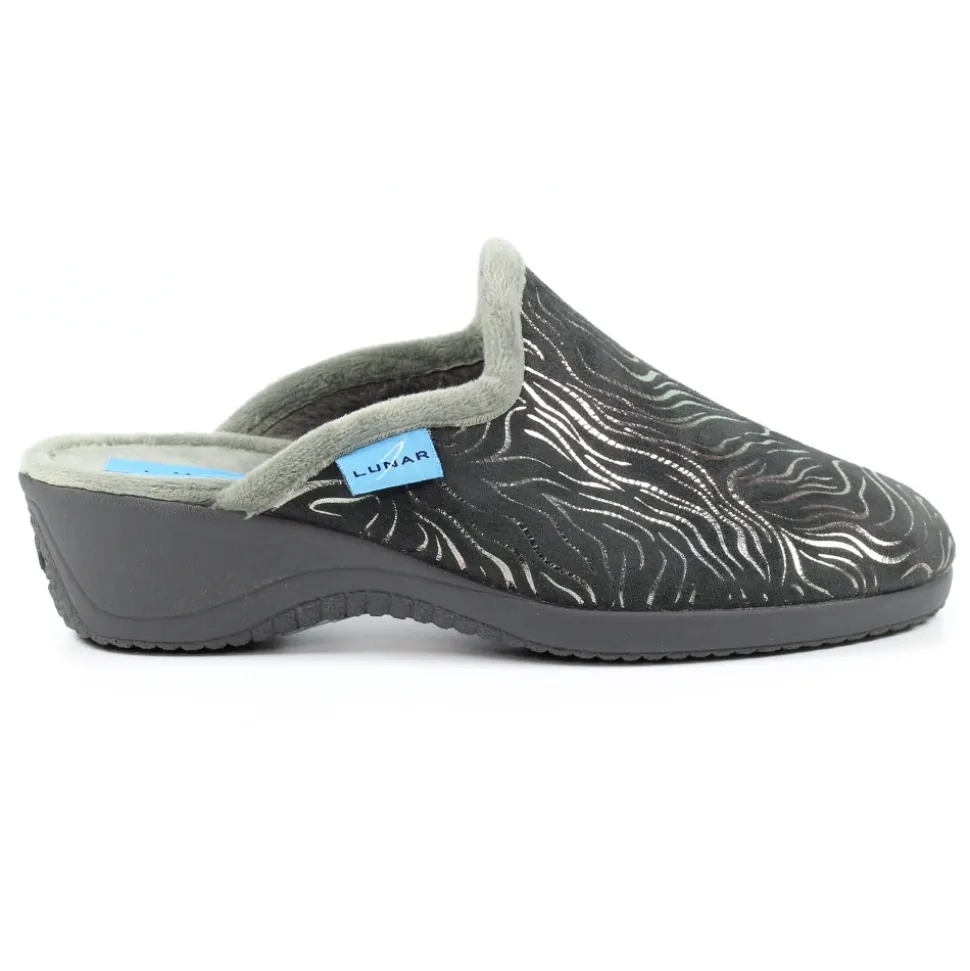 Lunar Shoes Pantoletten*Darlene grauer Slipper