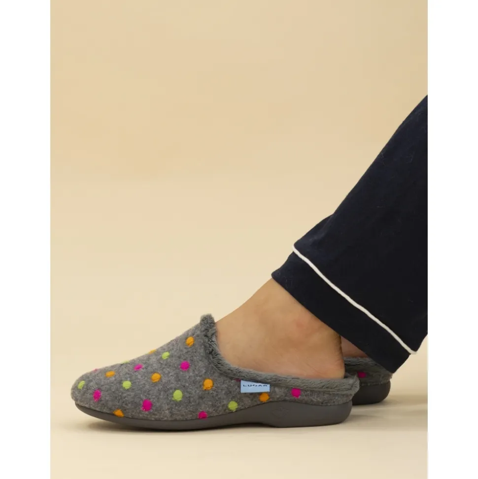 Lunar Shoes Hausschuh | Pantoletten*Erdnussgrauer Mule-Slipper