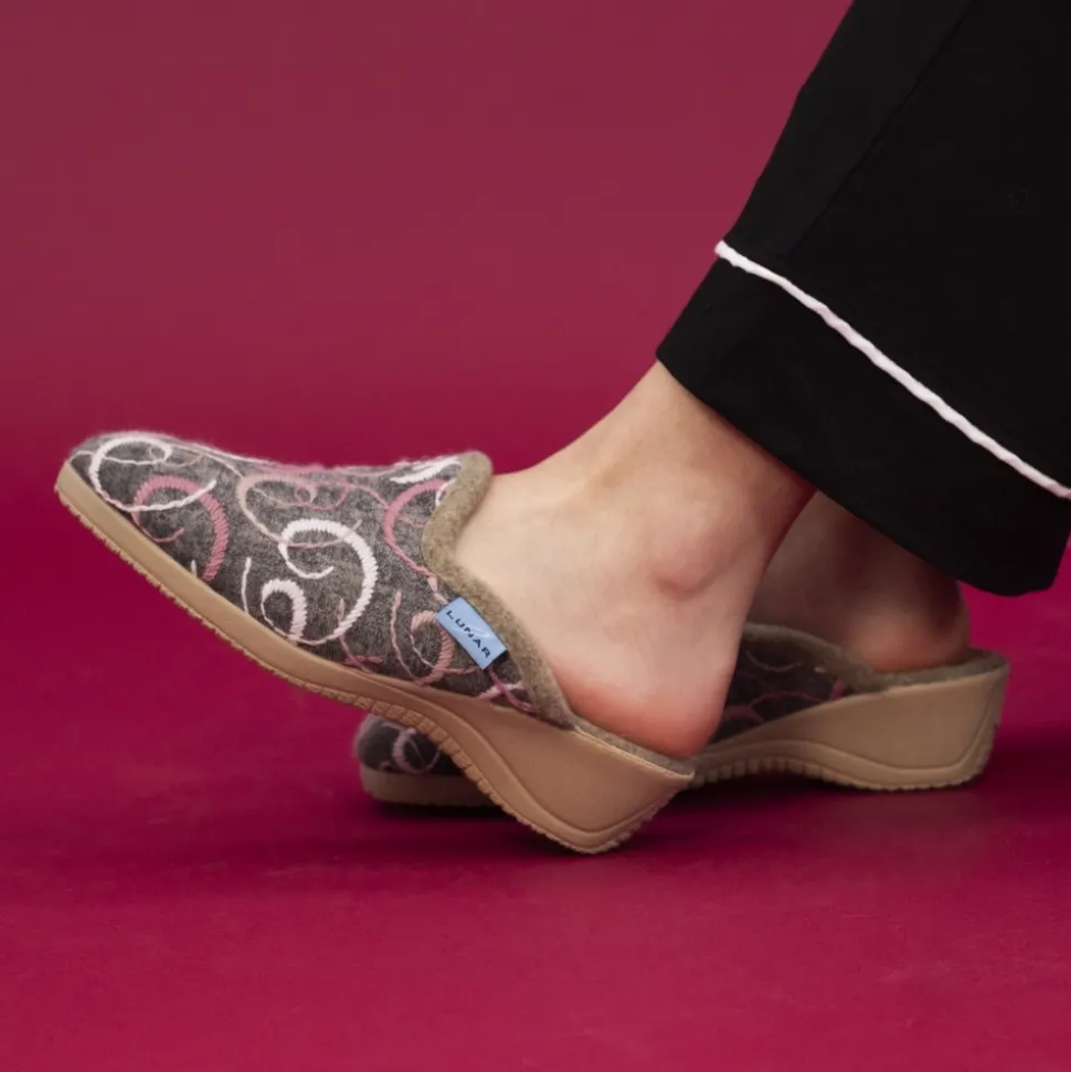 Lunar Shoes Hausschuh | Pantoletten*Erin II Grauer Mule-Slipper