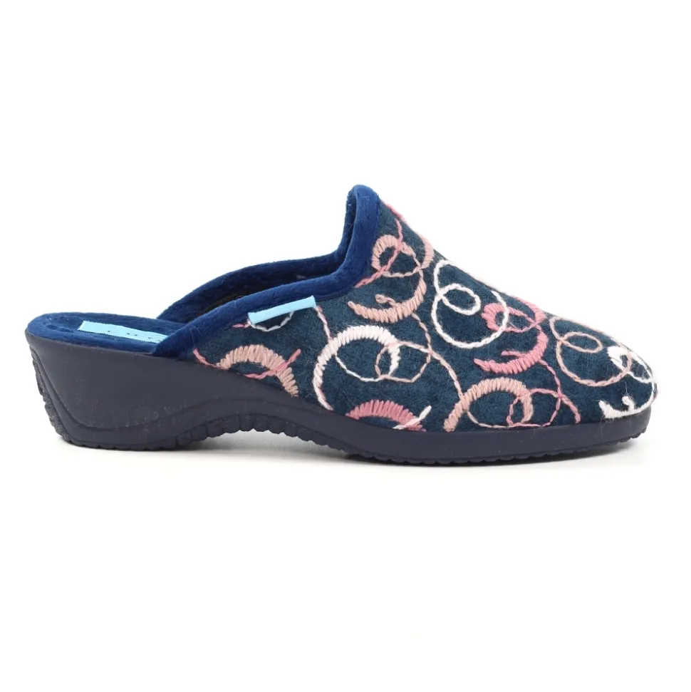Lunar Shoes Hausschuh | Pantoletten*Erin II Marineblauer Mule-Slipper