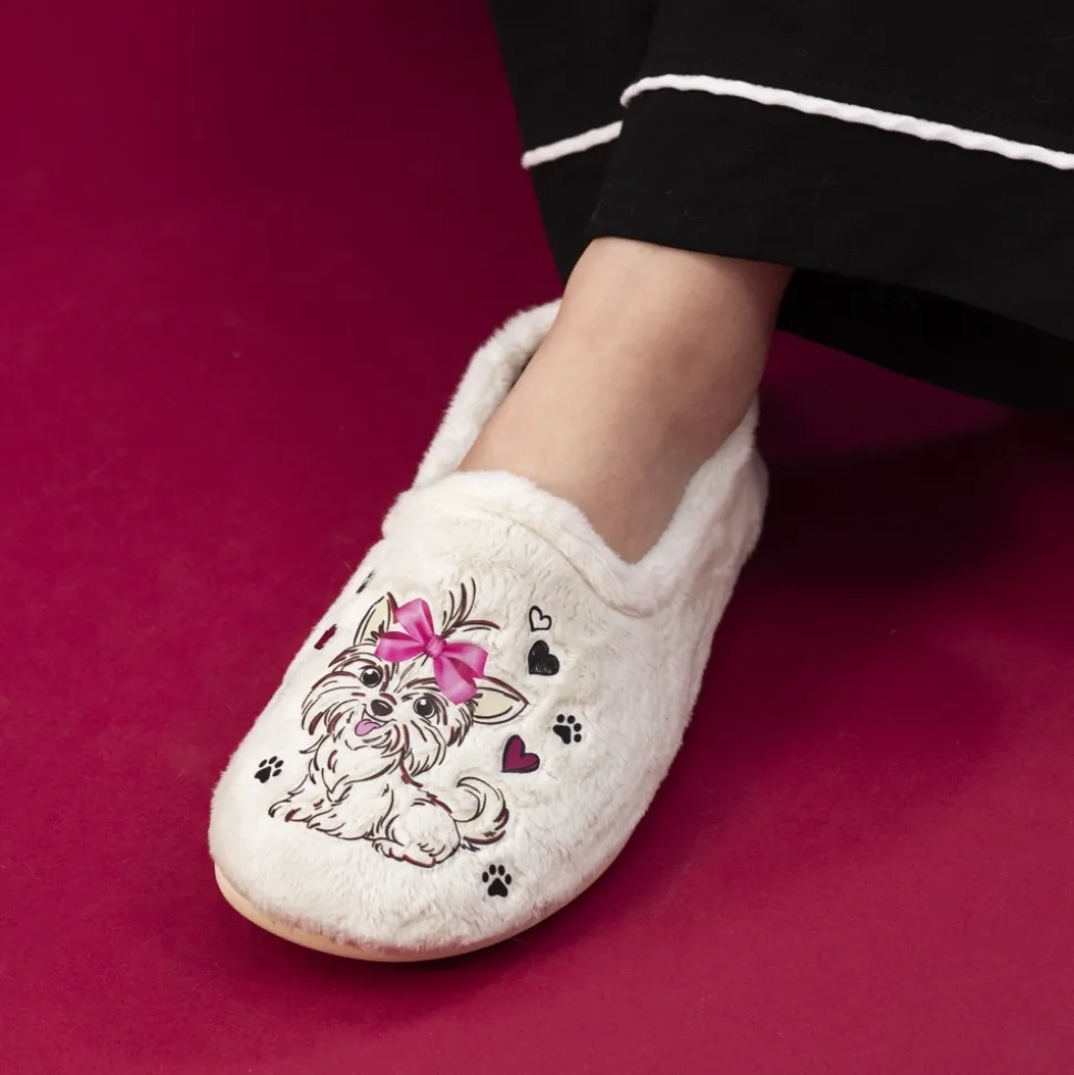 Damen Lunar Shoes Hausschuhe Für Damen | Pantoffel*Escape Weißer Slipper