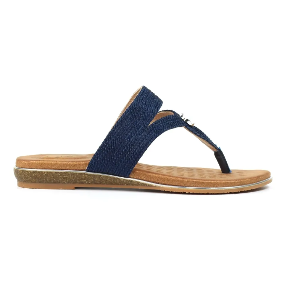 Lunar Shoes Zehensteg*Ezra Marineblaue Sandale