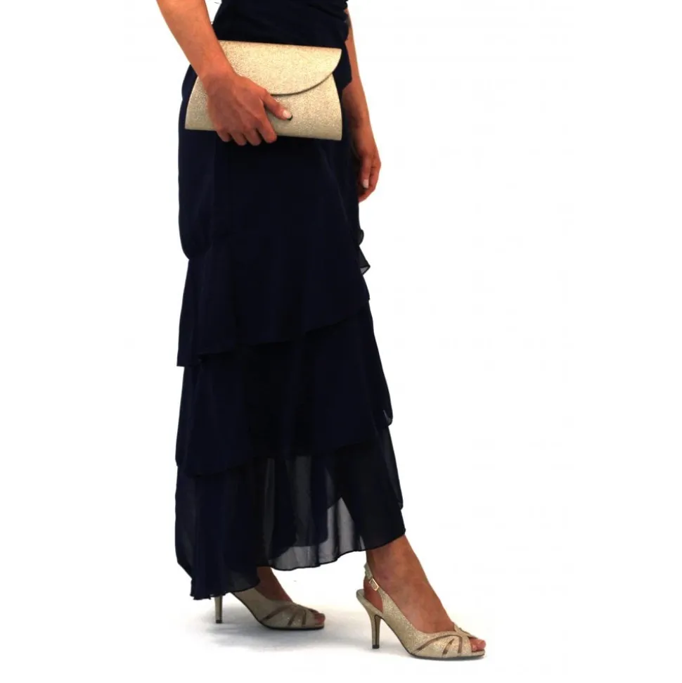 Lunar Shoes Schuhe Und Dazu Passende Taschen | Clutch*Goldene Glitzer-Clutch Von Sariyah
