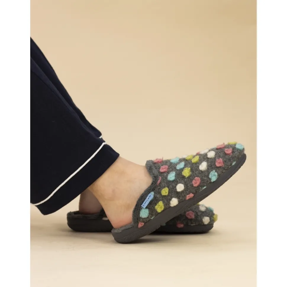 Lunar Shoes Hausschuh | Pantoletten*Graue Pantoletten „Montreal“