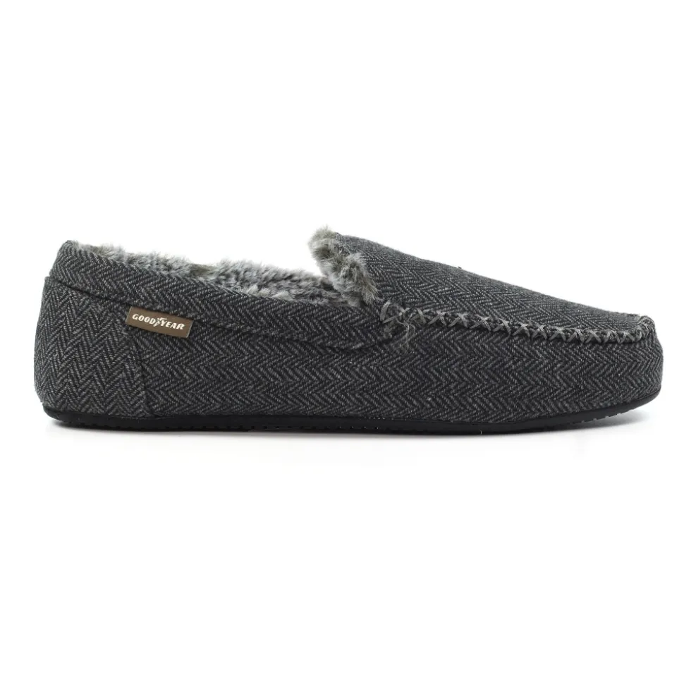 Herren Lunar Shoes Herren Hausschuhe*Grauer Hendrix-Slipper