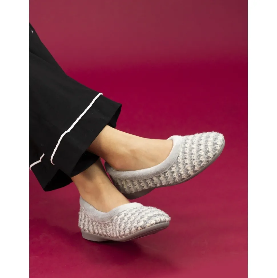 Lunar Shoes Pantoffel | Hausschuh*Grauer Pantoffel „Cambria“
