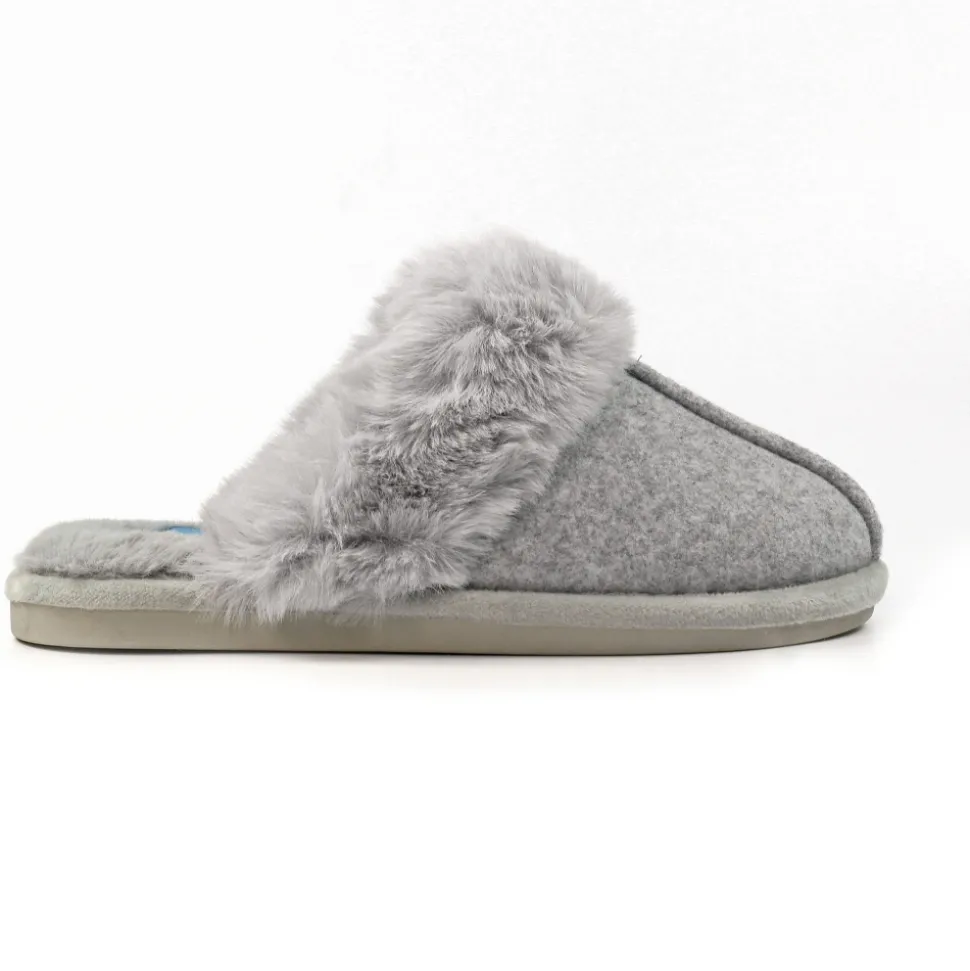 Lunar Shoes Hausschuhe In Geschenkbox | Hausschuh*Grauer Pantoffel „Carol“