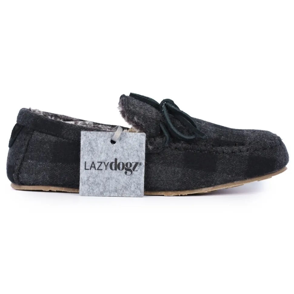 Damen Lunar Shoes Herren Hausschuhe | Hausschuhe Für Damen*Herren-Mokassin-Slipper Aus Filz Mit Holzkaromuster