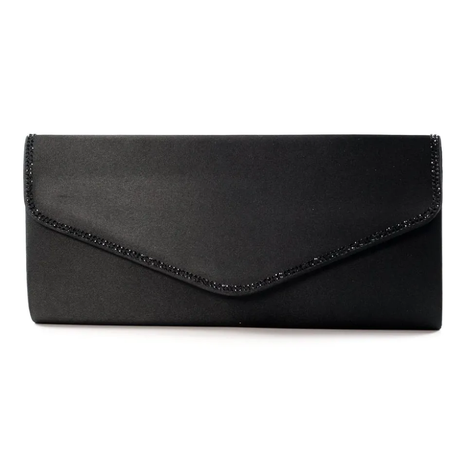 Lunar Shoes Schuhe Und Dazu Passende Taschen | Clutch*Janelle Schwarze Satintasche