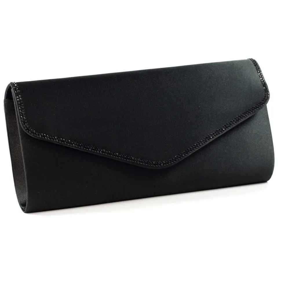 Lunar Shoes Schuhe Und Dazu Passende Taschen | Clutch*Janelle Schwarze Satintasche