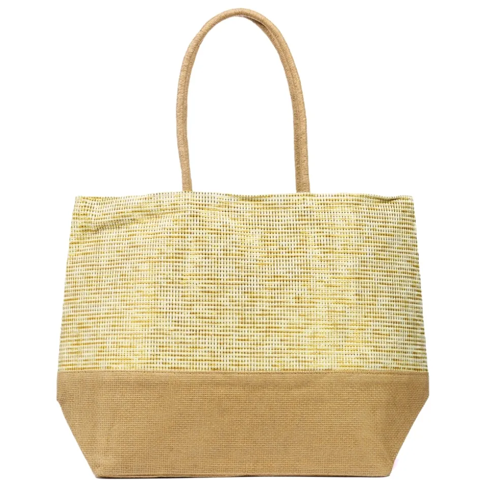 Lunar Shoes Strand*Joleen Beige Zweifarbige Strandtasche