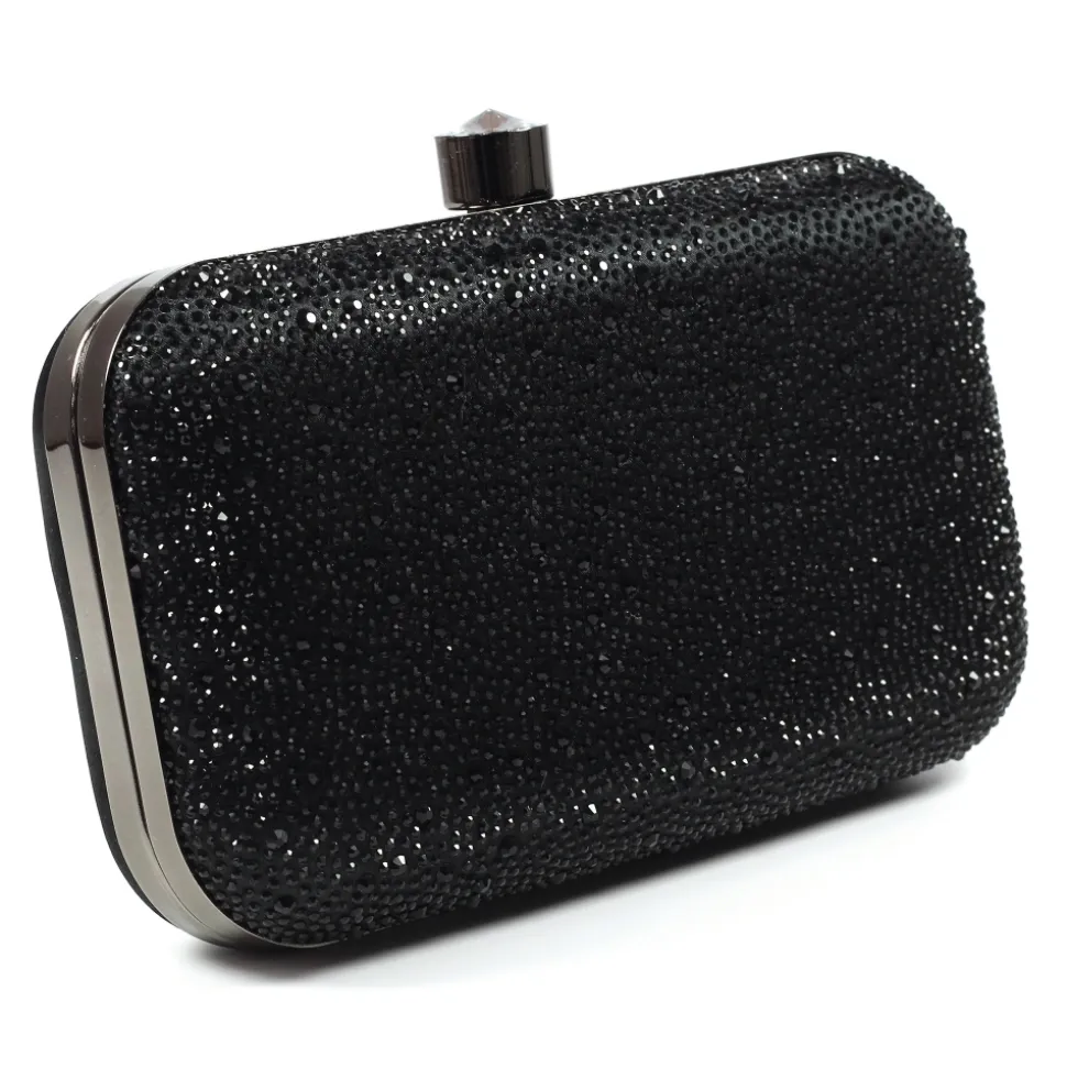 Lunar Shoes Schuhe Und Dazu Passende Taschen | Clutch*Königliche Schwarze Clutch Mit Edelsteinen