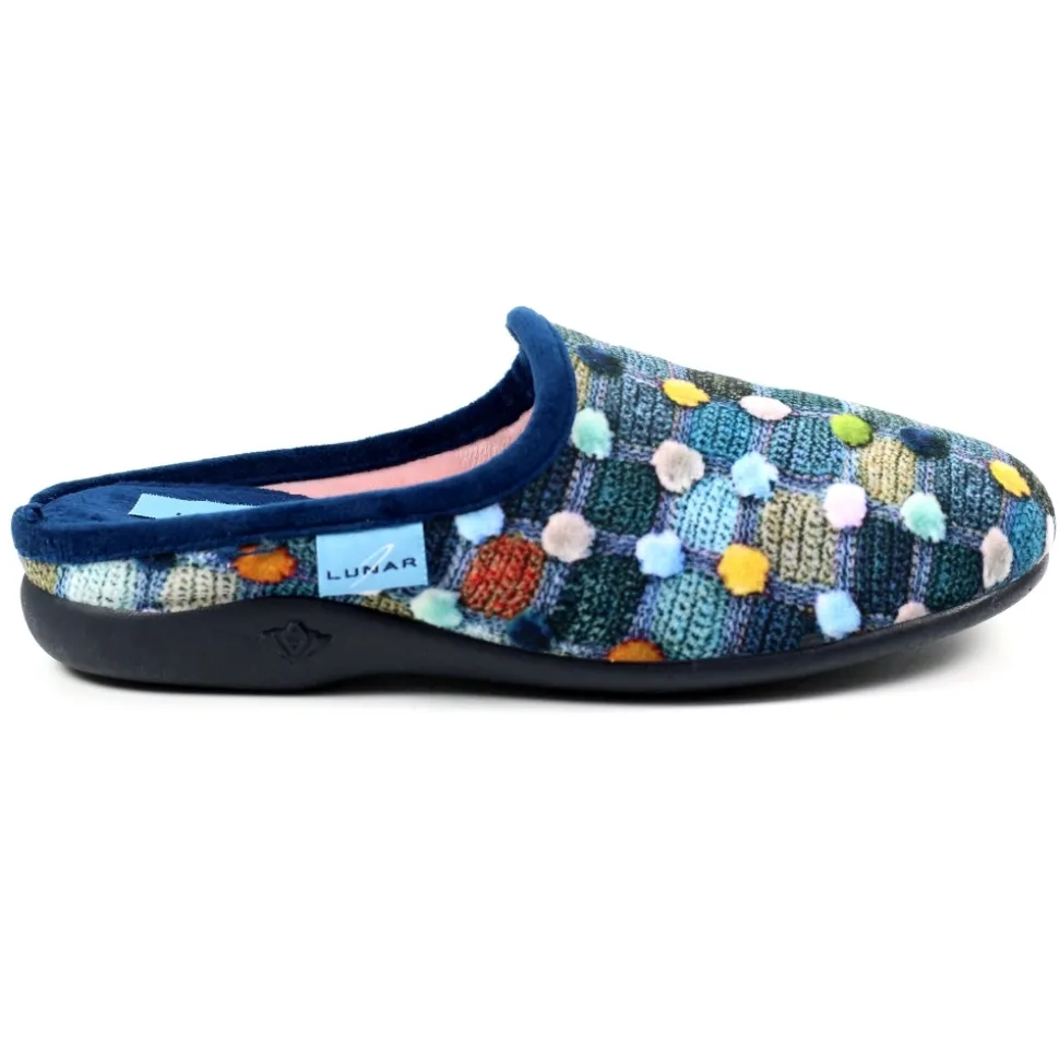 Lunar Shoes Hausschuh | Pantoletten*Knisterblauer Slipper