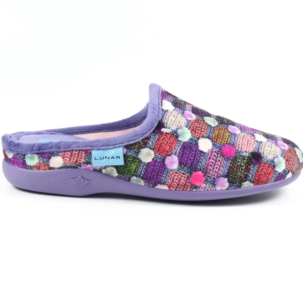 Lunar Shoes Hausschuh | Pantoletten*Lila Knisternder Slipper