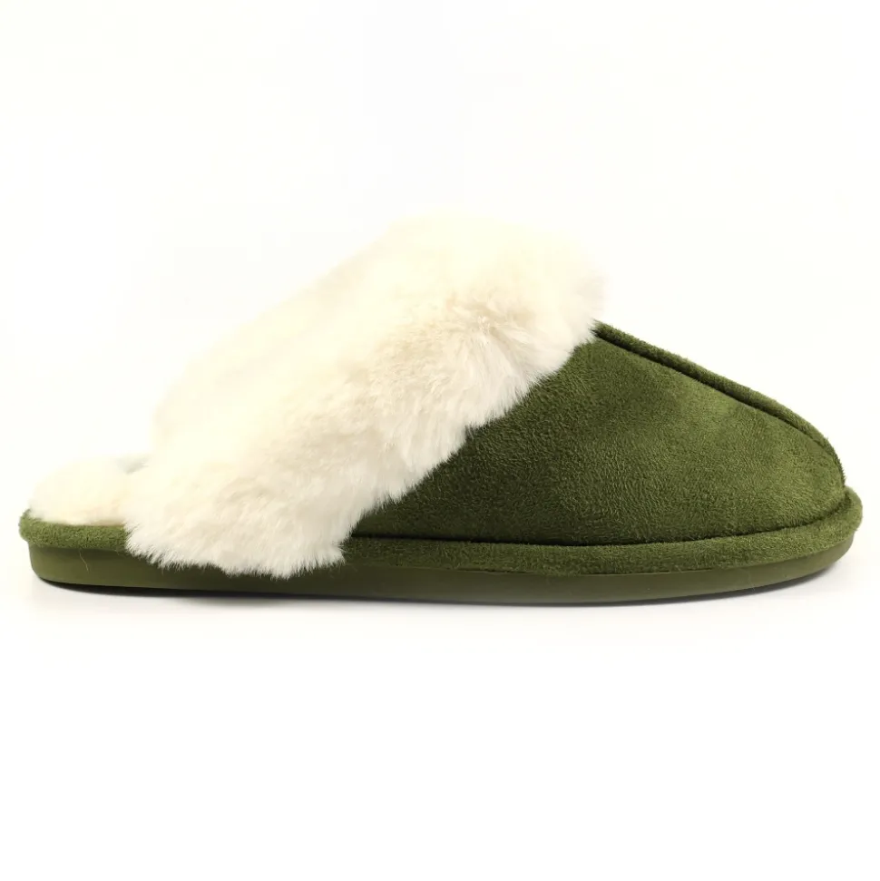 Lunar Shoes Hausschuhe In Geschenkbox | Hausschuh*Margarita II grüner Slipper