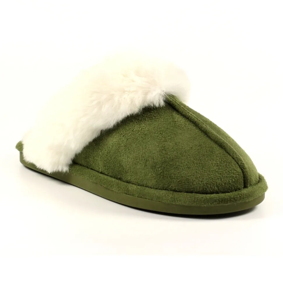 Lunar Shoes Hausschuhe In Geschenkbox | Hausschuh*Margarita II grüner Slipper