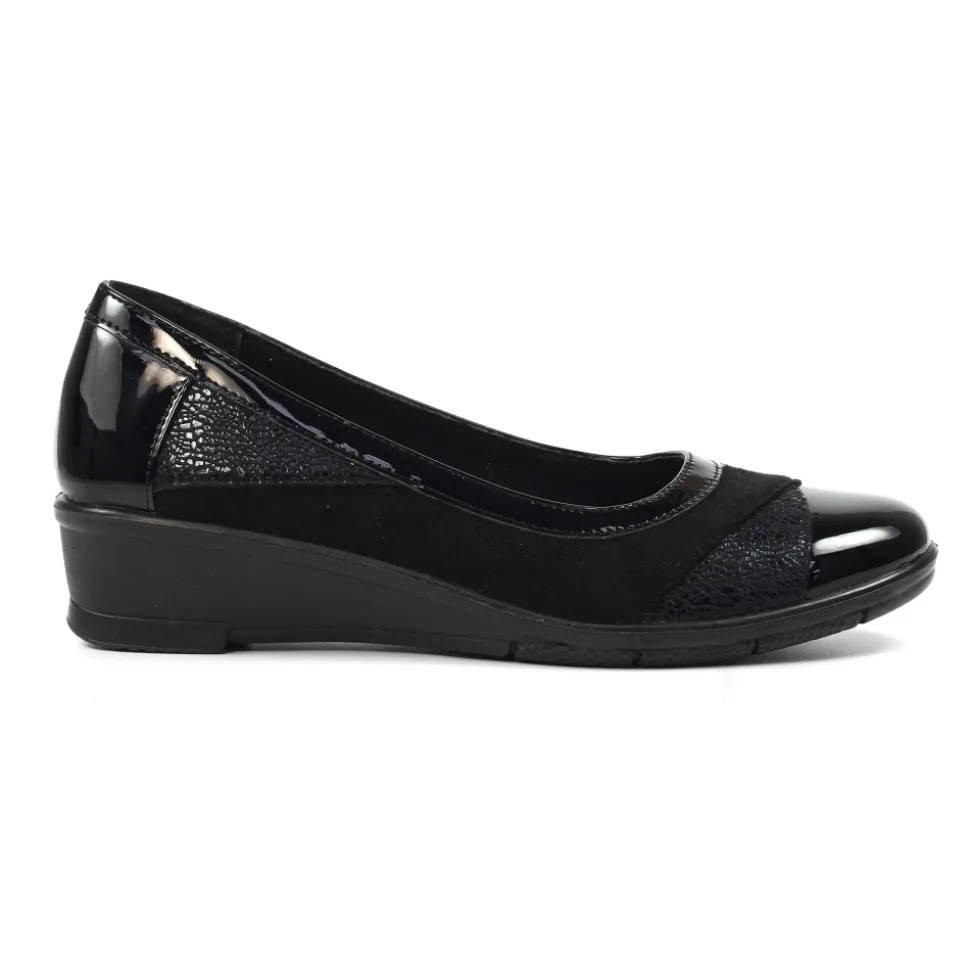 Lunar Shoes Bequeme Schuhe | Keilabsätze*Marian Schwarzer Keilschuh