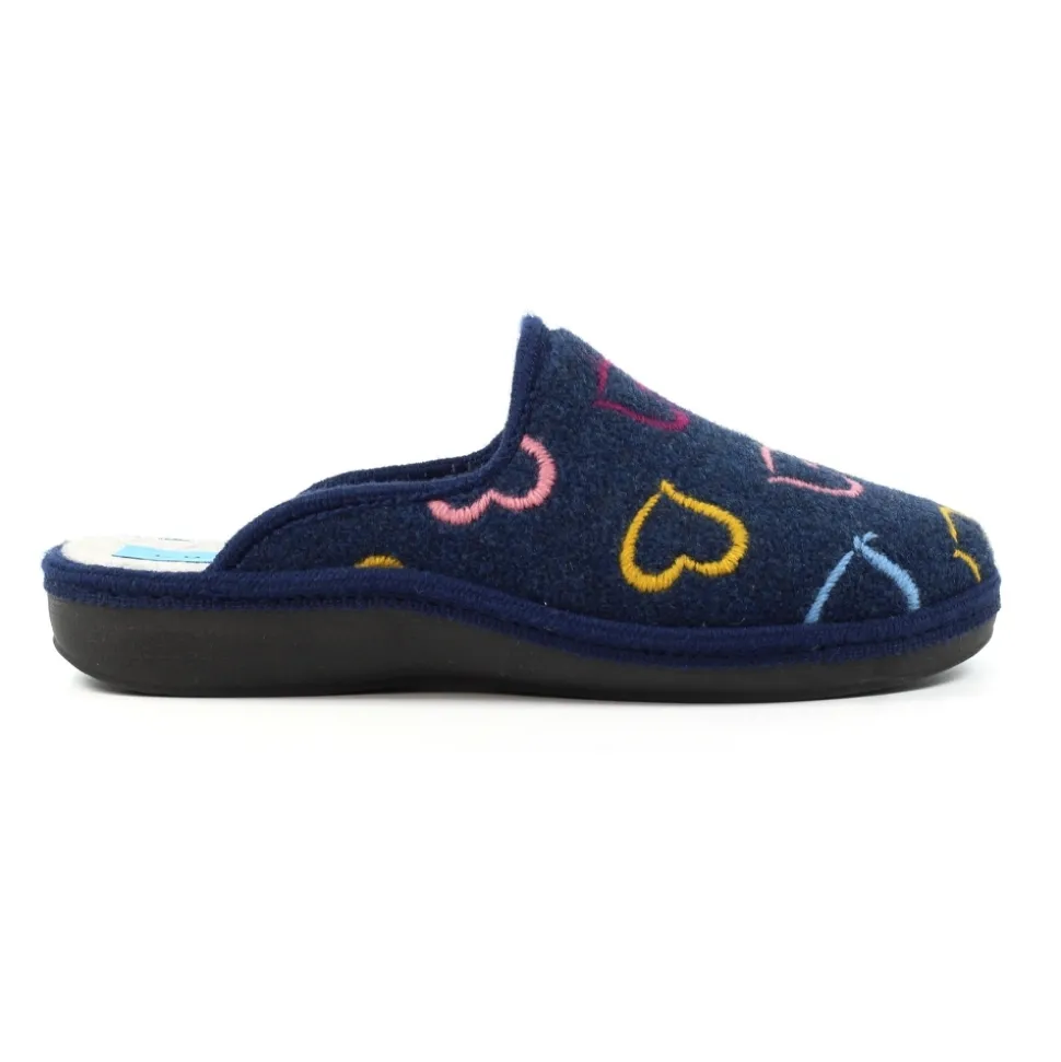 Lunar Shoes Hausschuh | Pantoletten*Marineblaue Pantoletten „Love“