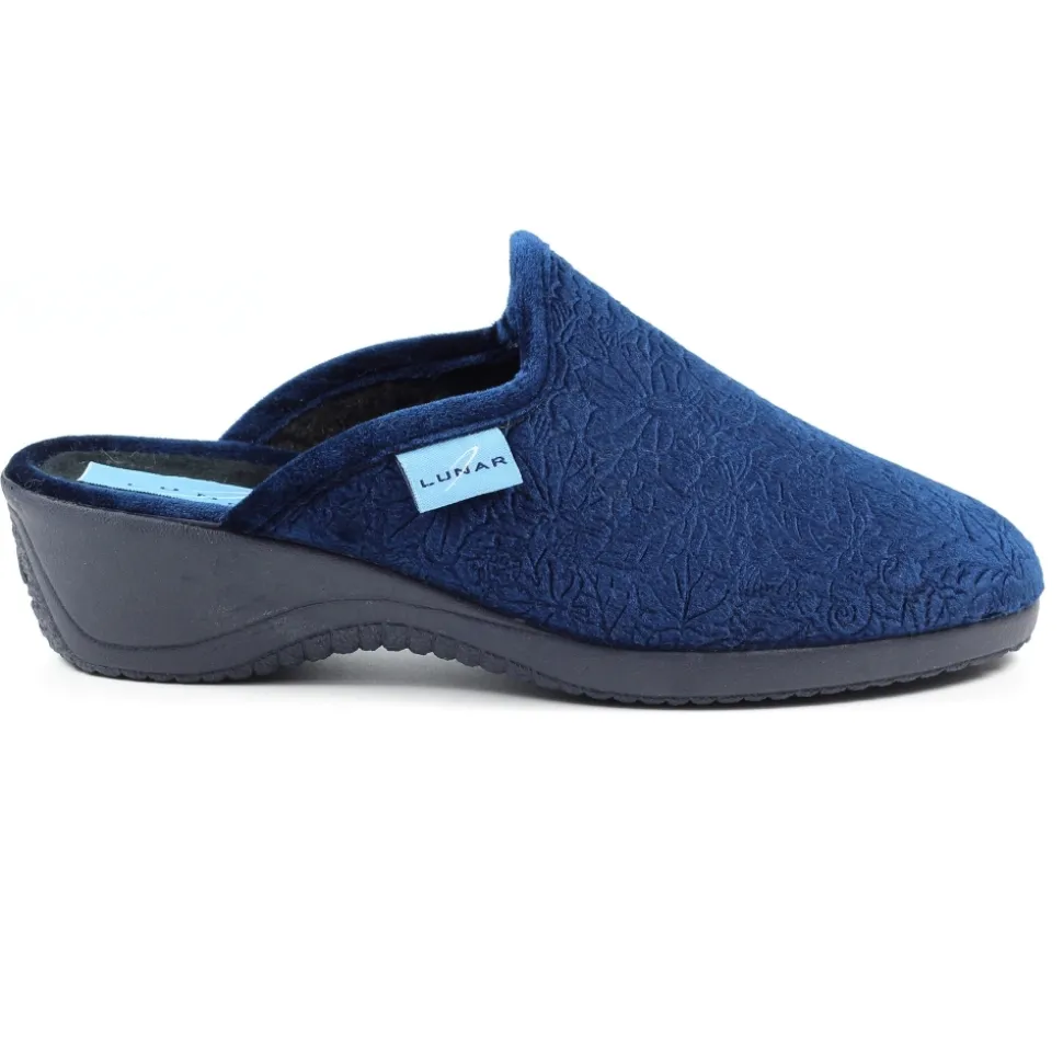 Lunar Shoes Hausschuh | Pantoletten*Marineblauer Pantoffel „Audrey“.