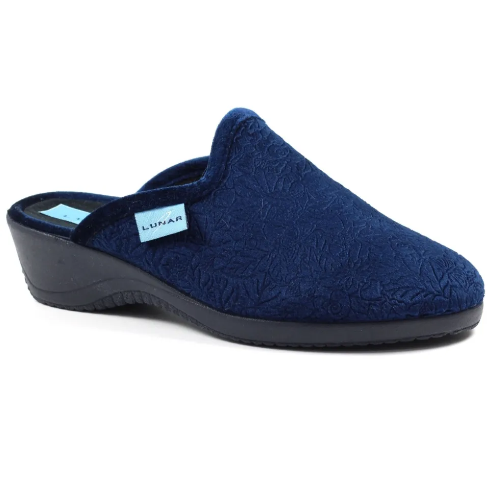 Lunar Shoes Hausschuh | Pantoletten*Marineblauer Pantoffel „Audrey“.