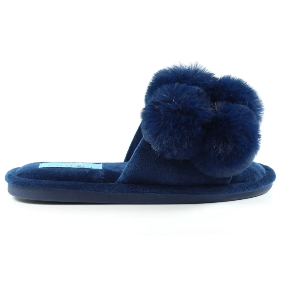 Lunar Shoes Hausschuhe In Geschenkbox | Hausschuh*Marineblauer Slipper des Octavia II