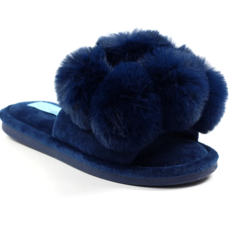Lunar Shoes Hausschuhe In Geschenkbox | Hausschuh*Marineblauer Slipper des Octavia II