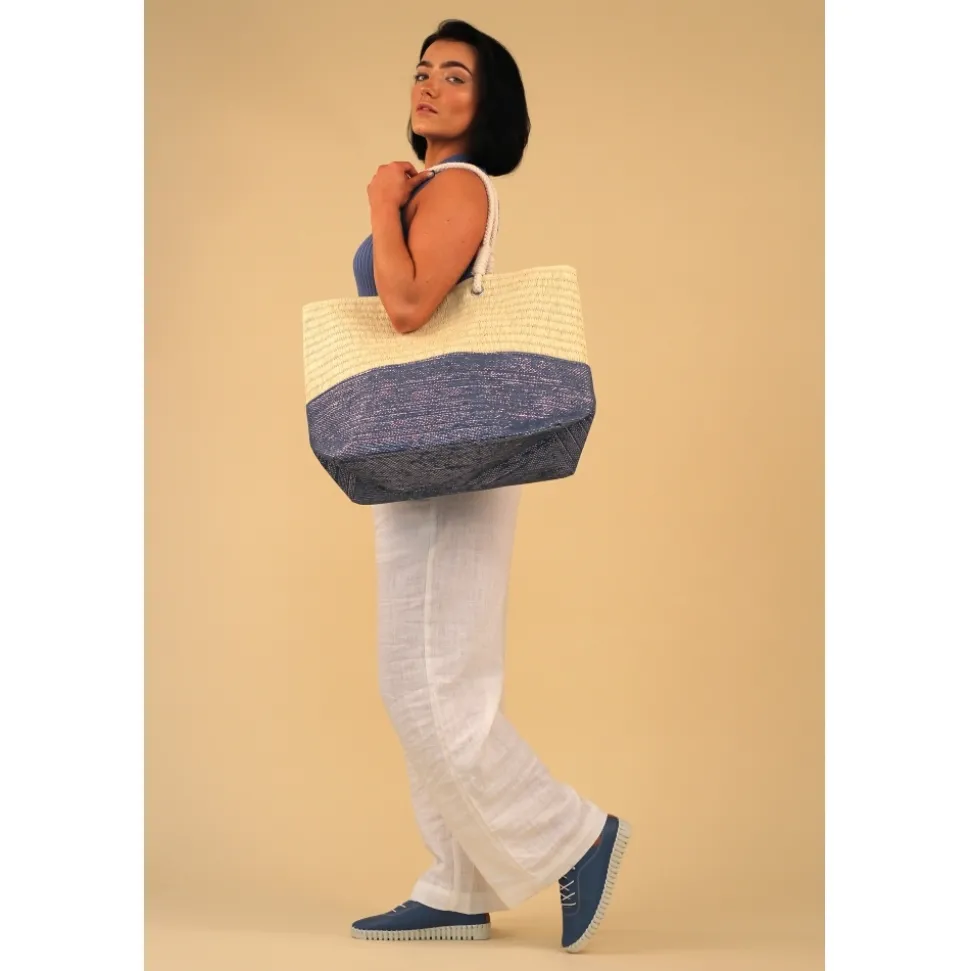 Lunar Shoes Strand*Mehrfarbige Strandtasche „Surie“ In Blau
