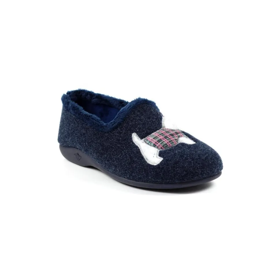 Damen Lunar Shoes Hausschuhe Für Damen | Hausschuh*Monique Scottie Slipper Blau