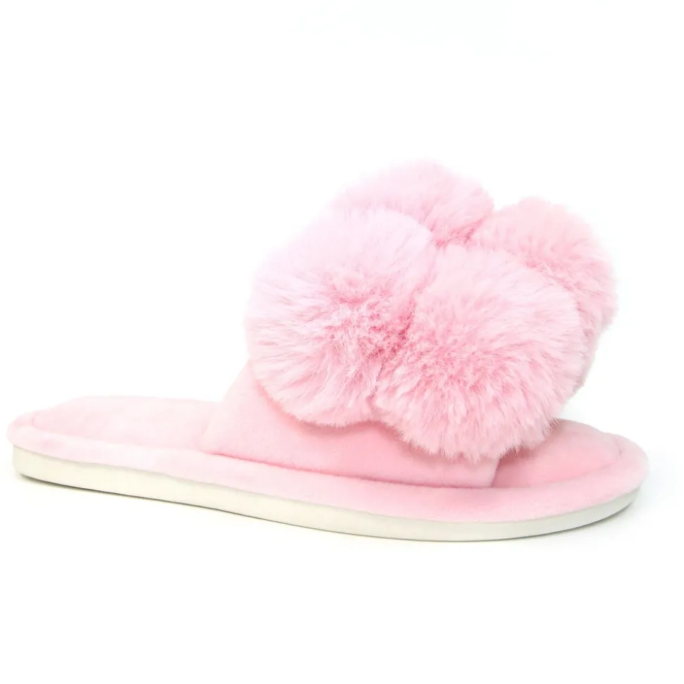 Lunar Shoes Hausschuh | Pantoletten*Octavia-Pom-Pom-Hausschuh