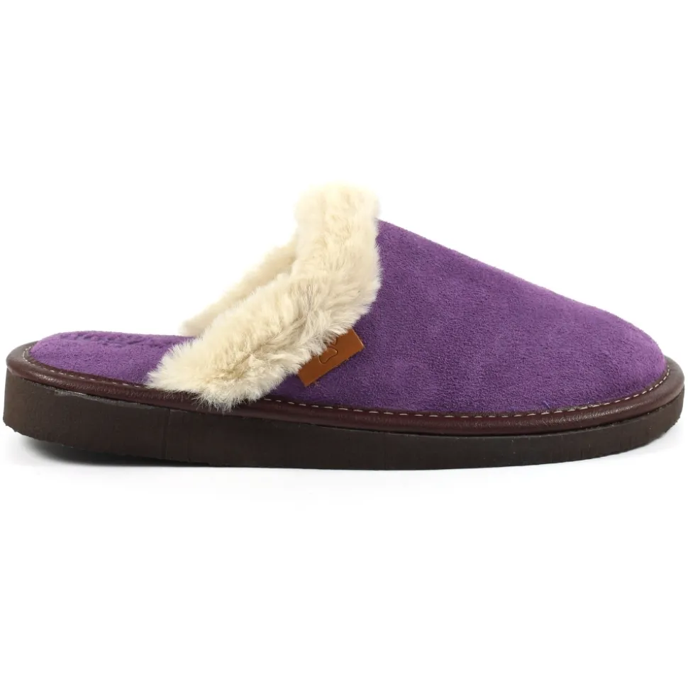 Damen Lunar Shoes Hausschuhe Für Damen | Hausschuh*Otto lila Wildleder-Slipper