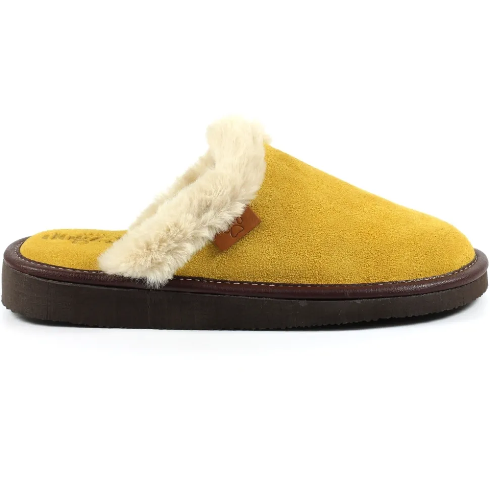 Damen Lunar Shoes Hausschuhe Für Damen | Hausschuh*Otto-Senf-Wildleder-Slipper