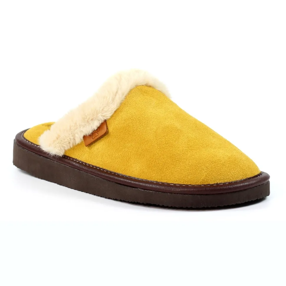 Damen Lunar Shoes Hausschuhe Für Damen | Hausschuh*Otto-Senf-Wildleder-Slipper
