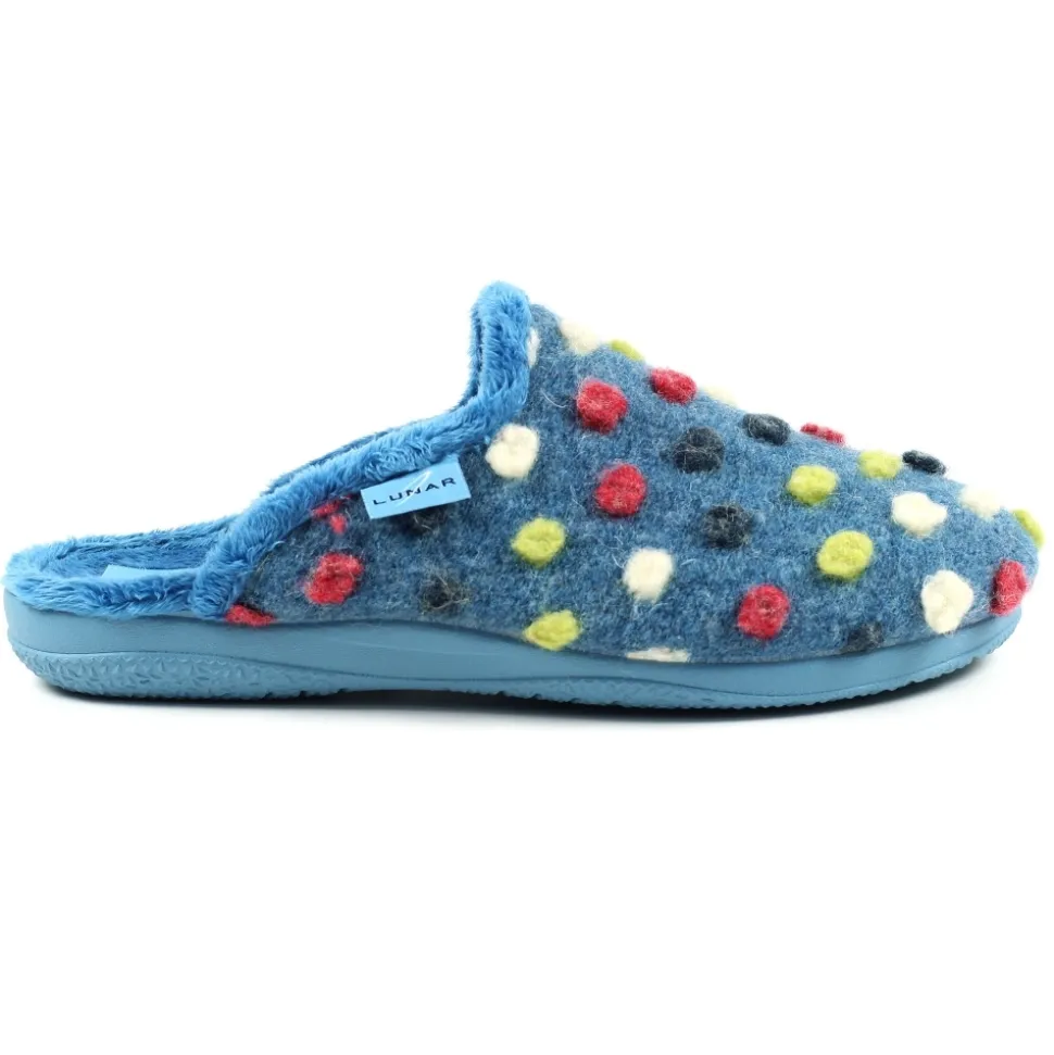 Lunar Shoes Hausschuh | Pantoletten*Pantoletten „Montreal“ In Mittelblau