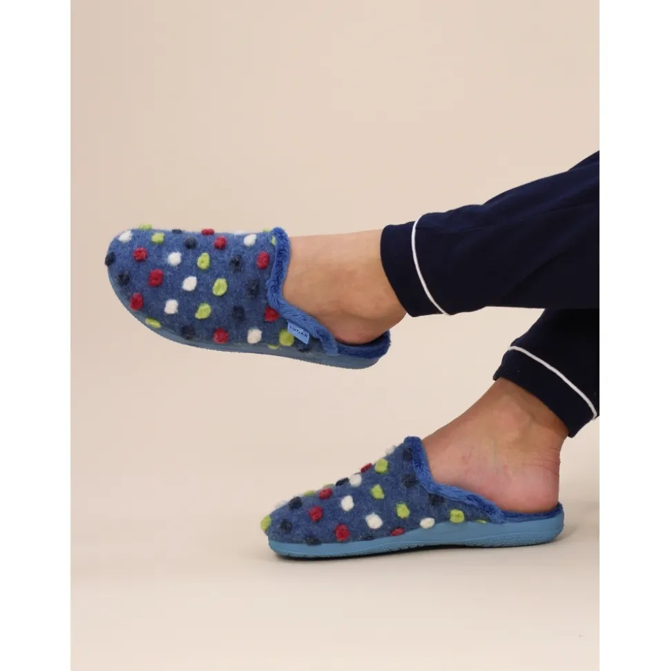 Lunar Shoes Hausschuh | Pantoletten*Pantoletten „Montreal“ In Mittelblau