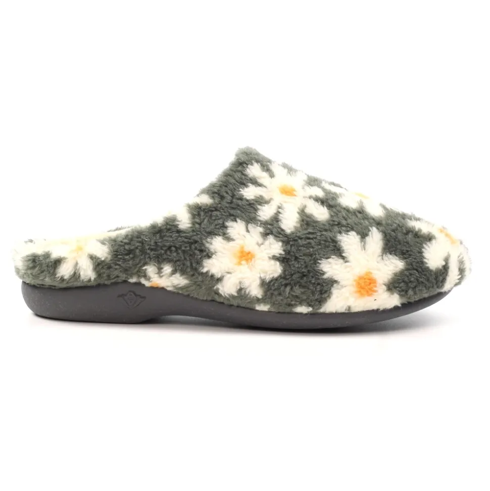 Lunar Shoes Hausschuh | Pantoletten*Plumeria-grauer Slipper