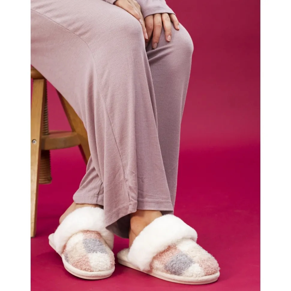 Lunar Shoes Hausschuhe In Geschenkbox | Hausschuh*Rosa Pantoletten „Kayden“