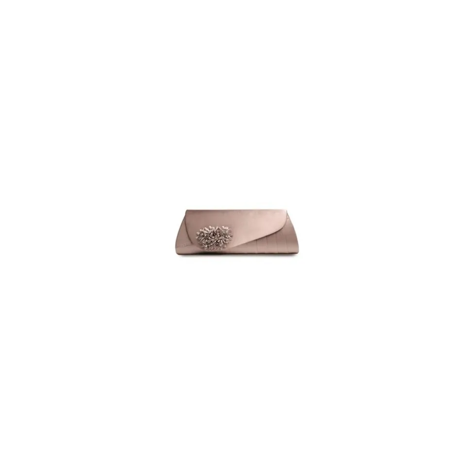 Lunar Shoes Schuhe Und Dazu Passende Taschen | Clutch*Sabrina – Tasche Aus Satin Mit Blumenmuster In Taupe