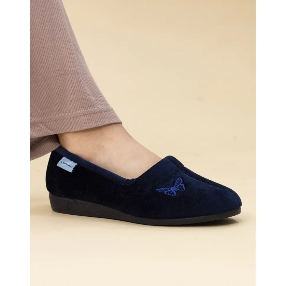 Lunar Shoes Mokassin | Hausschuh*Schmetterlingsblauer Pantoffel