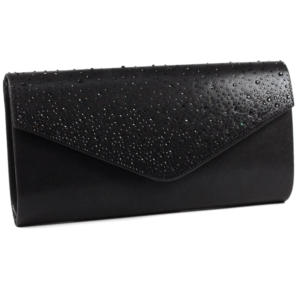 Lunar Shoes Schuhe Und Dazu Passende Taschen | Clutch*Schwarze Clutch Aus Satin „Nara“