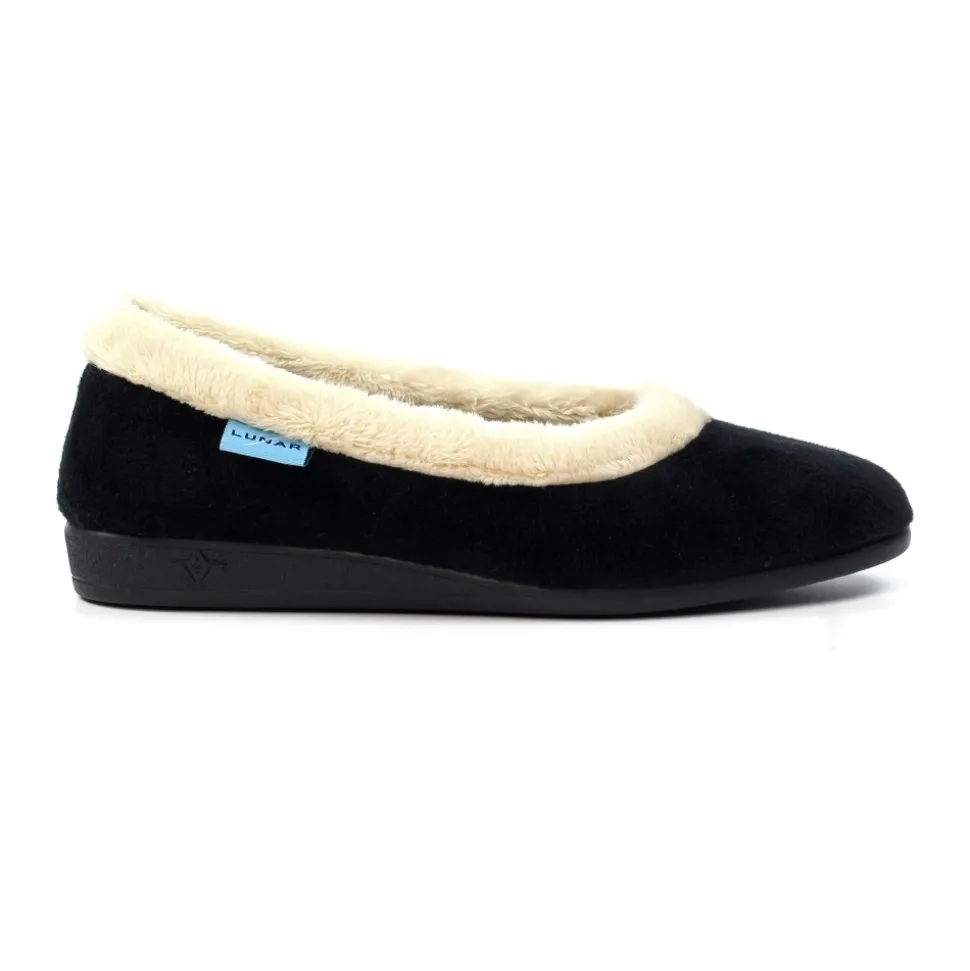 Lunar Shoes Pantoffel | Hausschuh*Schwarze Mabel II-Pumpe
