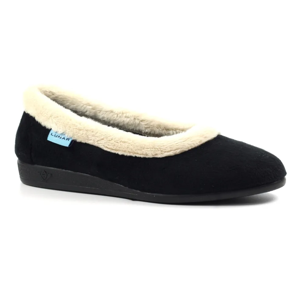 Lunar Shoes Pantoffel | Hausschuh*Schwarze Mabel II-Pumpe
