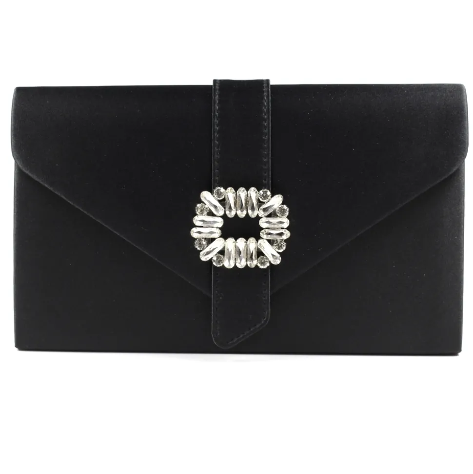 Lunar Shoes Schuhe Und Dazu Passende Taschen | Clutch*Schwarze Tasche Aus Satin „Venice“