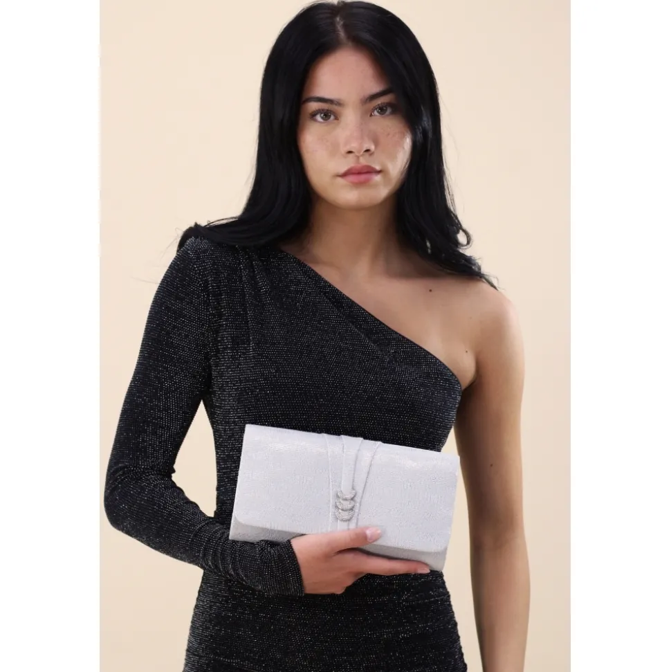 Lunar Shoes Schuhe Und Dazu Passende Taschen | Clutch*Silberne Clutch Aus Satin „Lyla“